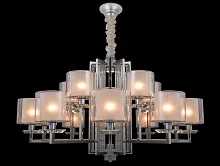 Люстра подвесная 4410+5/C chrome Newport прозрачная на 15 ламп, основание хром в стиле современный Люстра подвесная 4410+5/C chrome Newport прозрачная на 15 ламп, основание хром в стиле современный